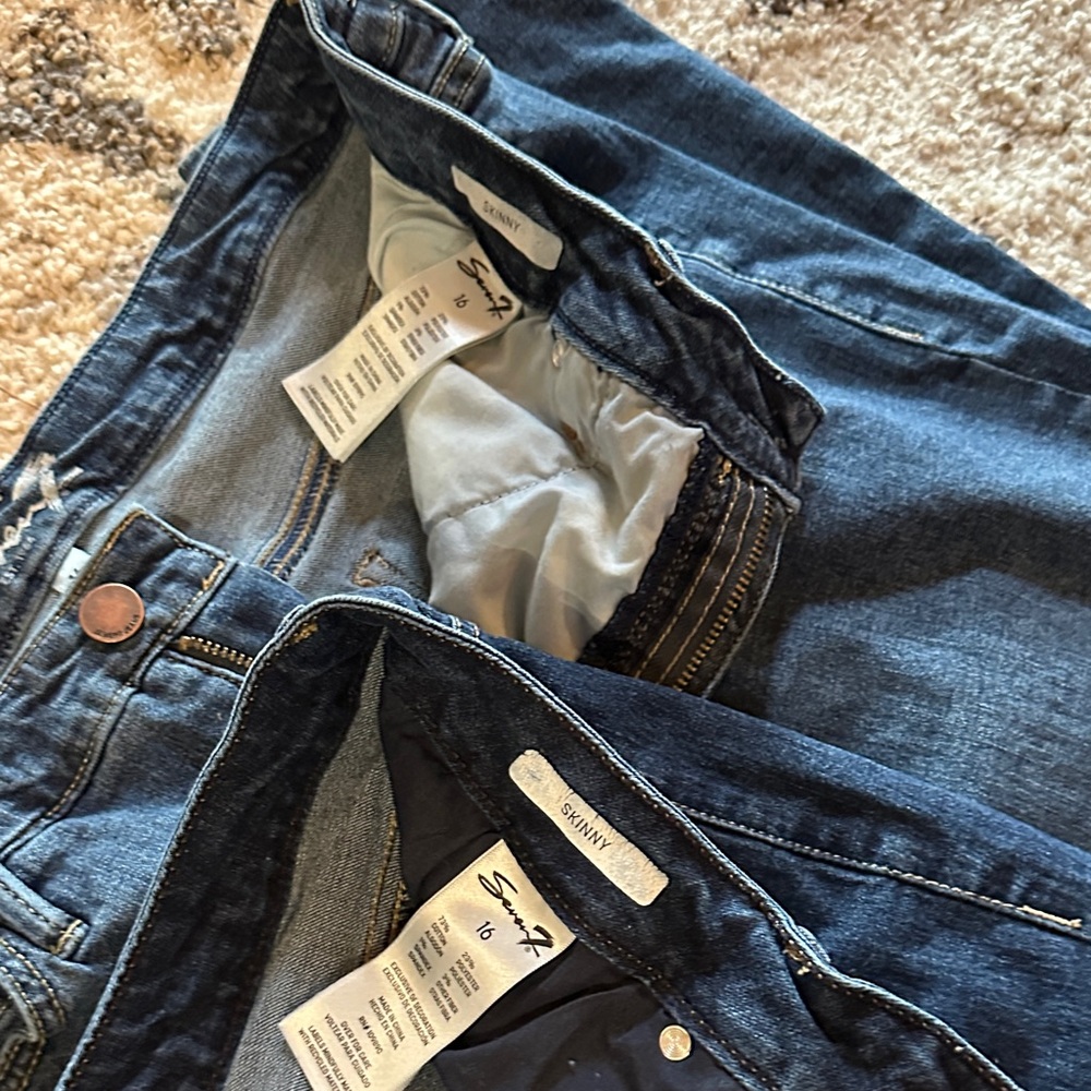 Bundle, 2pr size 16, Classic Blue Women's Jeans by 7Seven. Double your look! - Picture 8 of 8